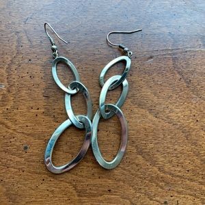 Gold chained earrings